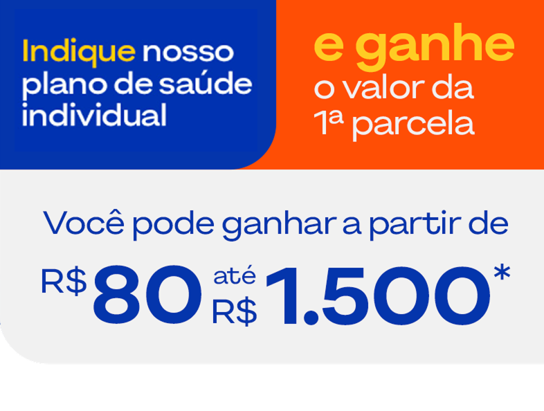 Indique os planos de saúde Hapvida e comece a lucrar! Você pode ganhar a partir de R$80 até R$1.500.*